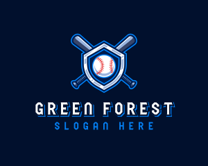 Baseball Bat Crest logo design