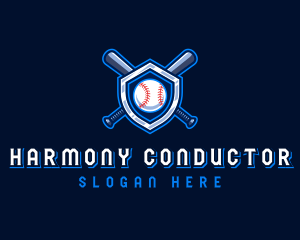 Baseball Bat Crest logo design