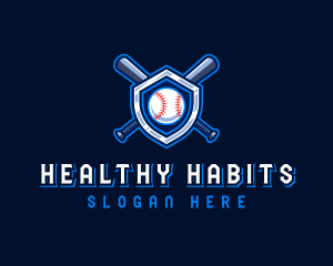 Baseball Bat Crest logo design