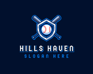 Baseball Bat Crest logo design