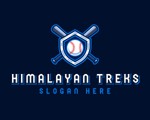 Baseball Bat Crest logo design