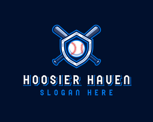 Baseball Bat Crest logo design