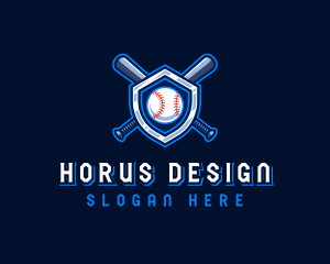 Baseball Bat Crest logo design