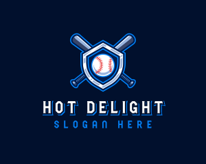 Baseball Bat Crest logo design