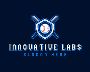 Baseball Bat Crest logo design