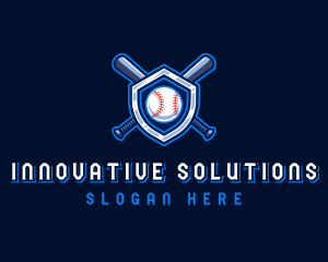 Baseball Bat Crest logo design