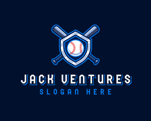 Baseball Bat Crest logo design