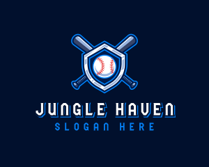 Baseball Bat Crest logo design