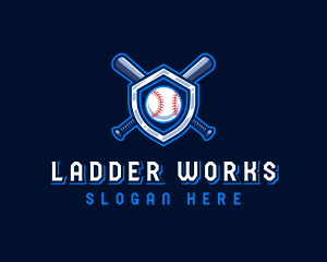 Baseball Bat Crest logo design