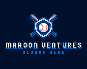 Baseball Bat Crest logo design