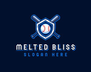 Baseball Bat Crest logo design