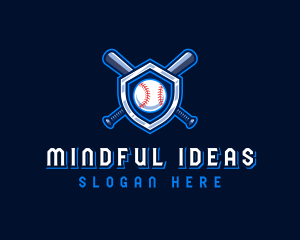 Baseball Bat Crest logo design