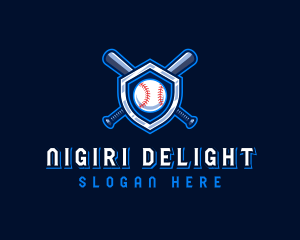 Baseball Bat Crest logo design