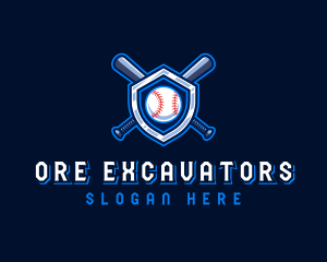 Baseball Bat Crest logo design