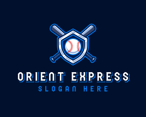 Baseball Bat Crest logo design