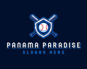 Baseball Bat Crest logo design