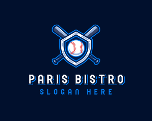 Baseball Bat Crest logo design