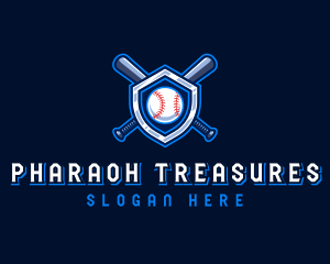 Baseball Bat Crest logo design