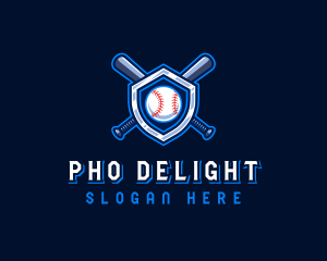 Baseball Bat Crest logo design