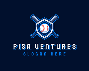 Baseball Bat Crest logo design