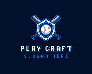 Baseball Bat Crest logo design