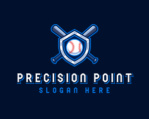 Baseball Bat Crest logo design