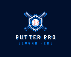 Baseball Bat Crest logo design