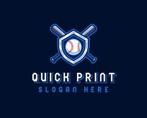 Baseball Bat Crest logo design