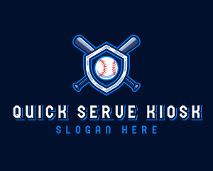 Baseball Bat Crest logo design