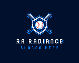 Baseball Bat Crest logo design