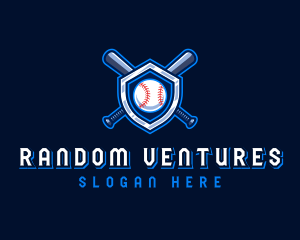 Baseball Bat Crest logo design