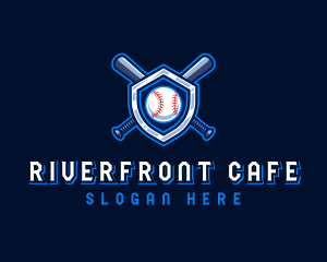 Baseball Bat Crest logo design