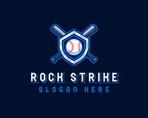 Baseball Bat Crest logo design