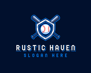 Baseball Bat Crest logo design