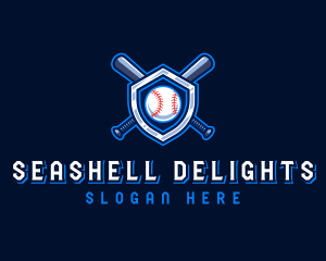 Baseball Bat Crest logo design