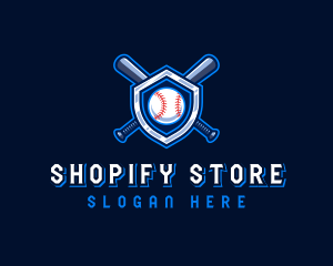 Baseball Bat Crest logo design