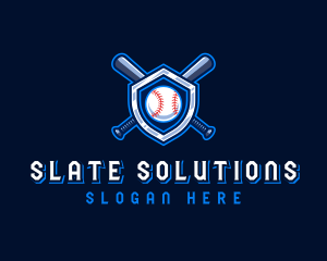 Baseball Bat Crest logo design