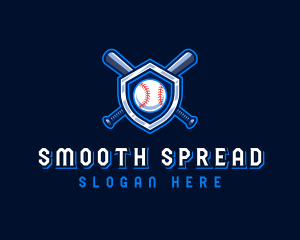 Baseball Bat Crest logo design