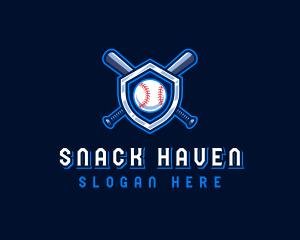 Baseball Bat Crest logo design