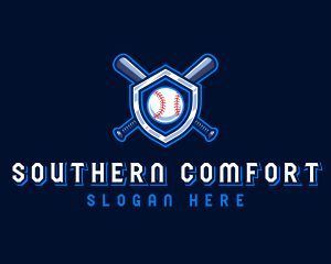 Baseball Bat Crest logo design