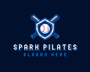 Mlb - Baseball Bat Crest logo design