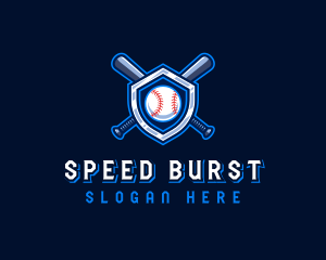 Baseball Bat Crest logo design