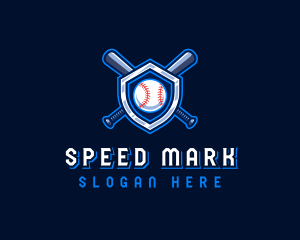 Baseball Bat Crest logo design