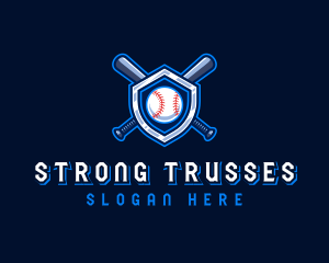 Baseball Bat Crest logo design