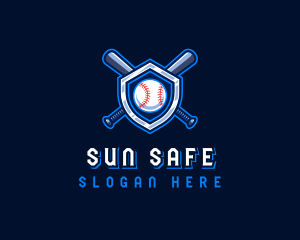 Baseball Bat Crest logo design