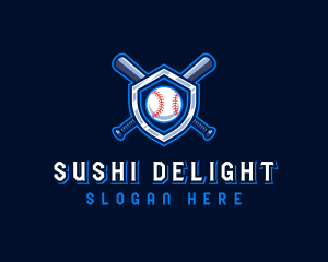 Baseball Bat Crest logo design