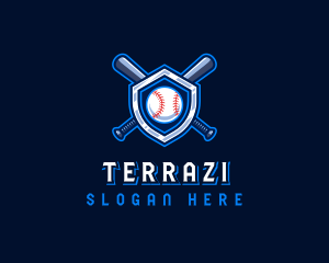 Baseball Bat Crest logo design