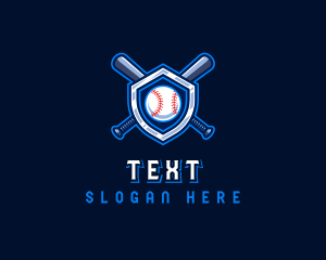 Baseball Bat Crest logo design