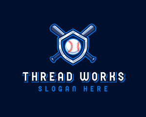 Baseball Bat Crest logo design