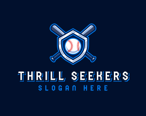 Baseball Bat Crest logo design